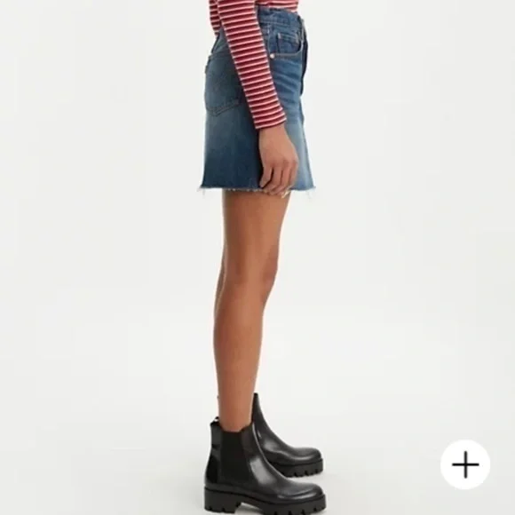 HIGH RISE DECONSTRUCTED BUTTON FLY SKIRT​